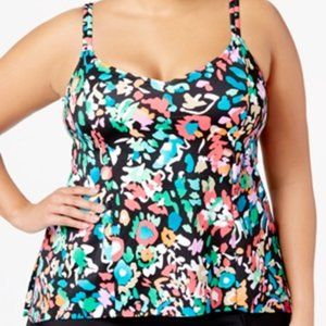 NWT Swim Solutions Swimsuit Bikini Tankini Top Plus Size 18W Princess Seam